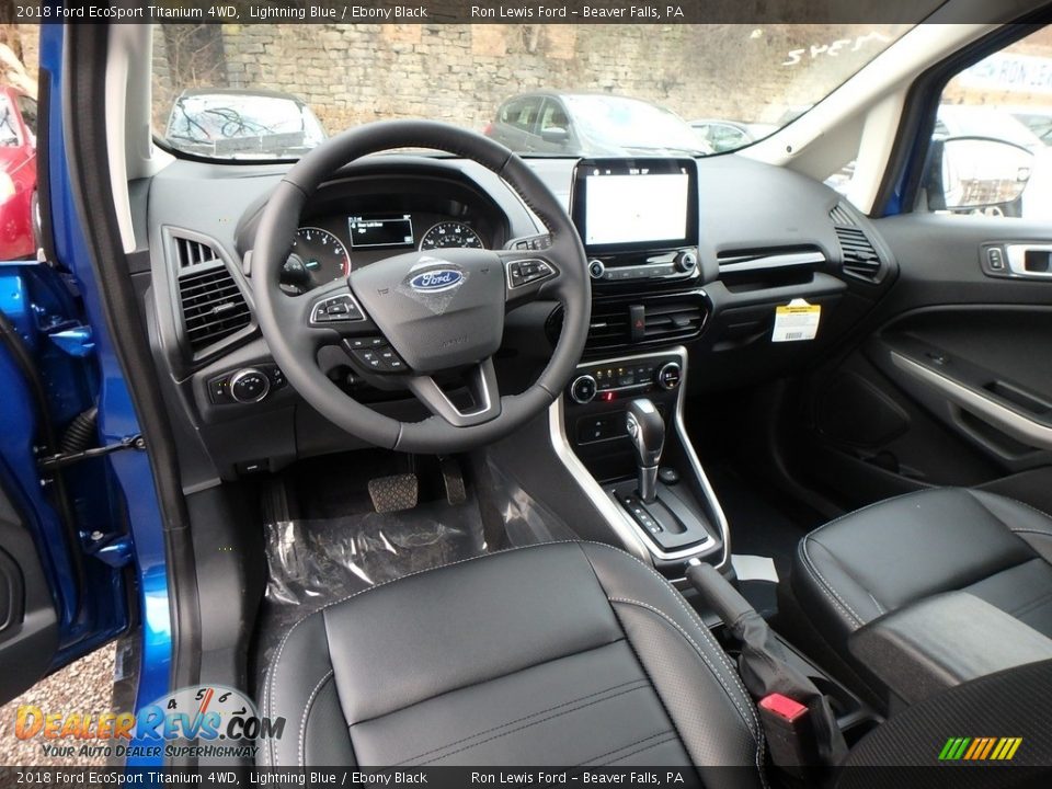 Ebony Black Interior - 2018 Ford EcoSport Titanium 4WD Photo #13