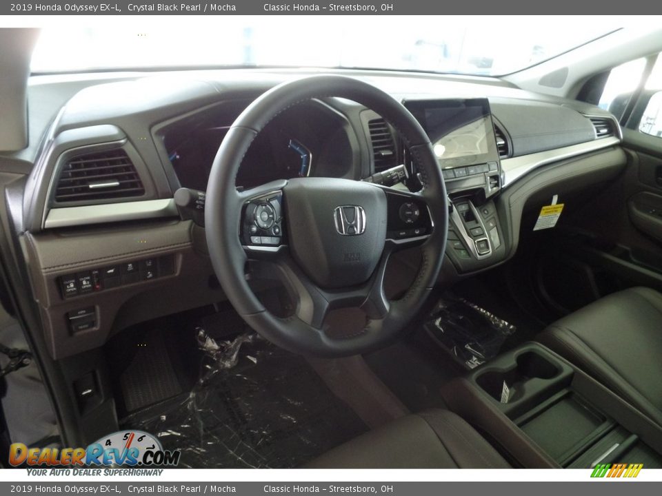 2019 Honda Odyssey EX-L Crystal Black Pearl / Mocha Photo #6