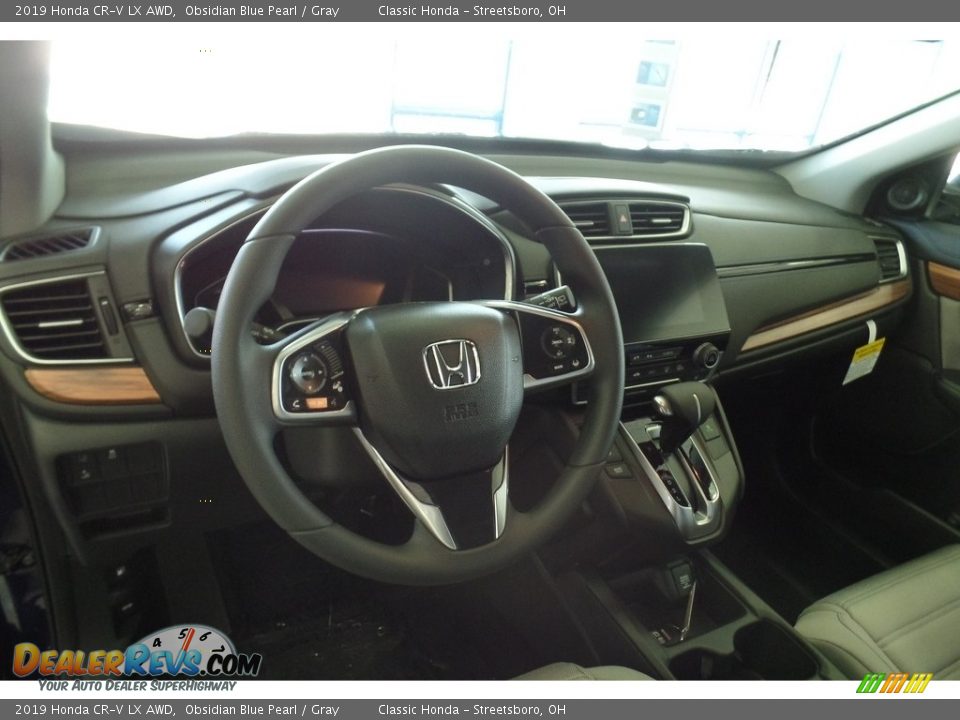 2019 Honda CR-V LX AWD Obsidian Blue Pearl / Gray Photo #8