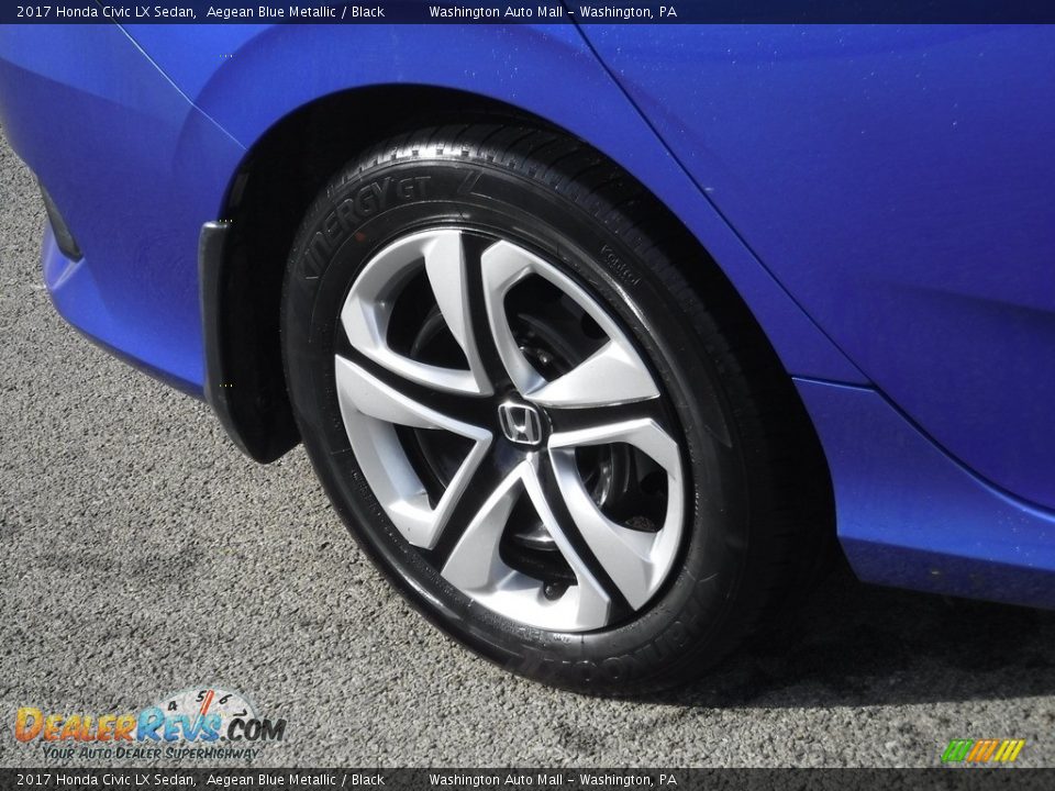2017 Honda Civic LX Sedan Aegean Blue Metallic / Black Photo #3