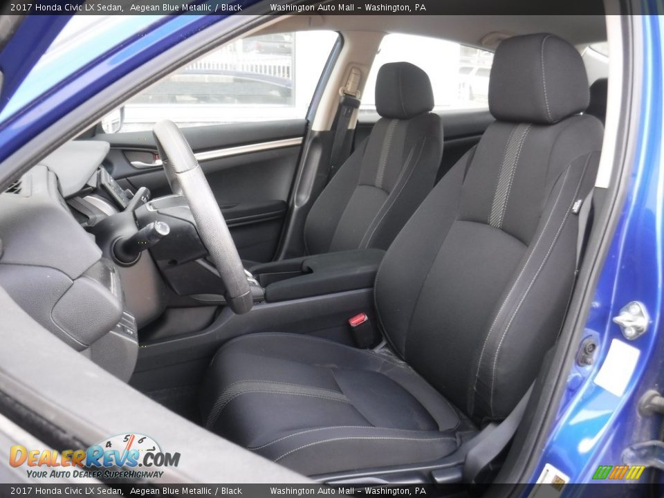 2017 Honda Civic LX Sedan Aegean Blue Metallic / Black Photo #11