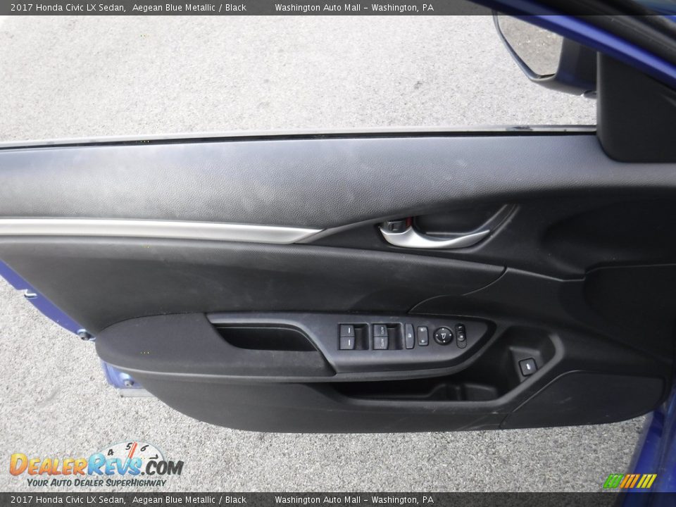 2017 Honda Civic LX Sedan Aegean Blue Metallic / Black Photo #12