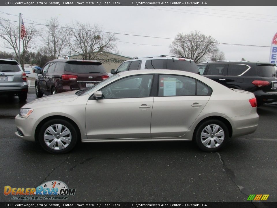 2012 Volkswagen Jetta SE Sedan Toffee Brown Metallic / Titan Black Photo #4