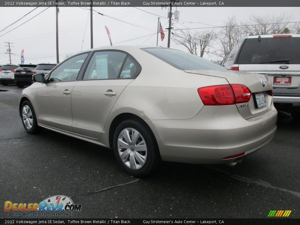 2012 Volkswagen Jetta SE Sedan Toffee Brown Metallic / Titan Black Photo #5