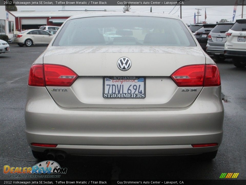 2012 Volkswagen Jetta SE Sedan Toffee Brown Metallic / Titan Black Photo #6