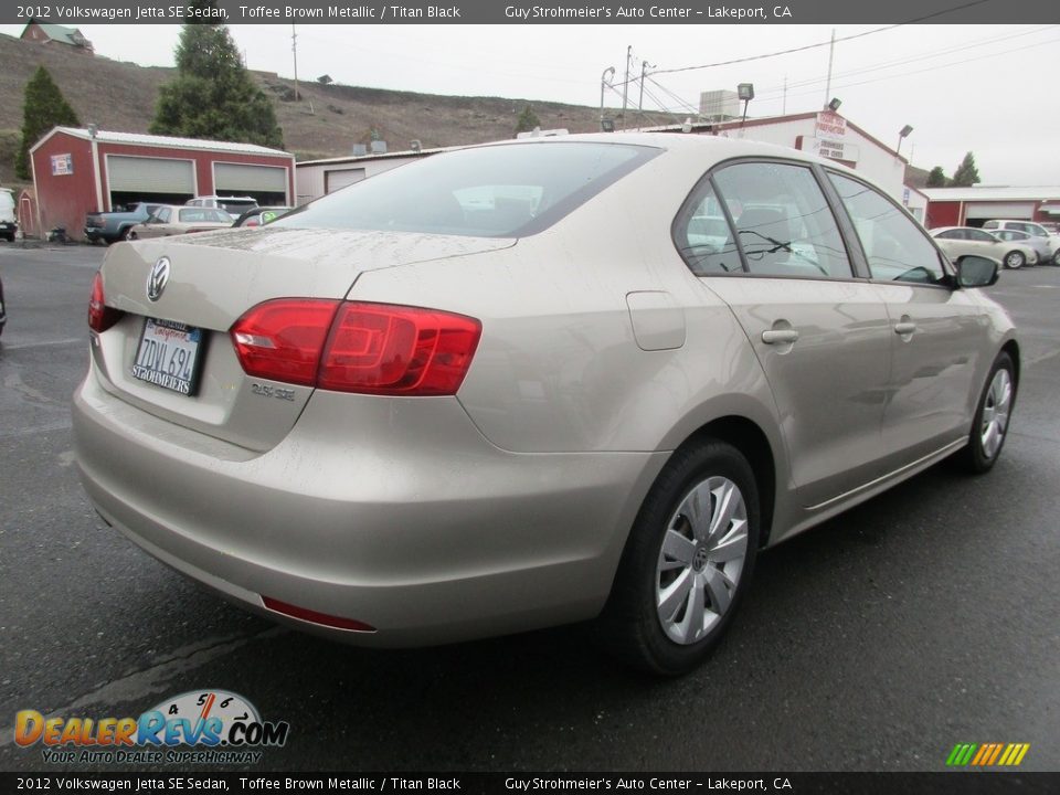 2012 Volkswagen Jetta SE Sedan Toffee Brown Metallic / Titan Black Photo #7