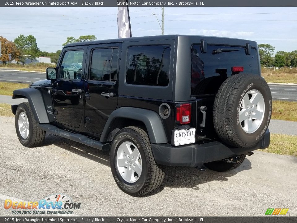 2015 Jeep Wrangler Unlimited Sport 4x4 Black / Black Photo #3