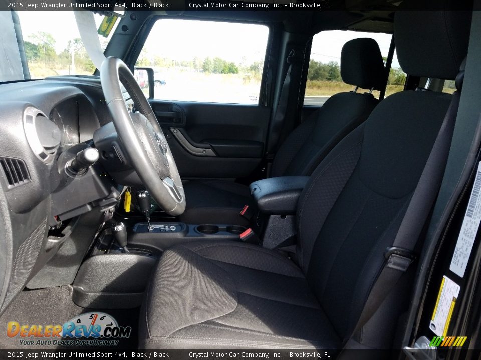 2015 Jeep Wrangler Unlimited Sport 4x4 Black / Black Photo #9
