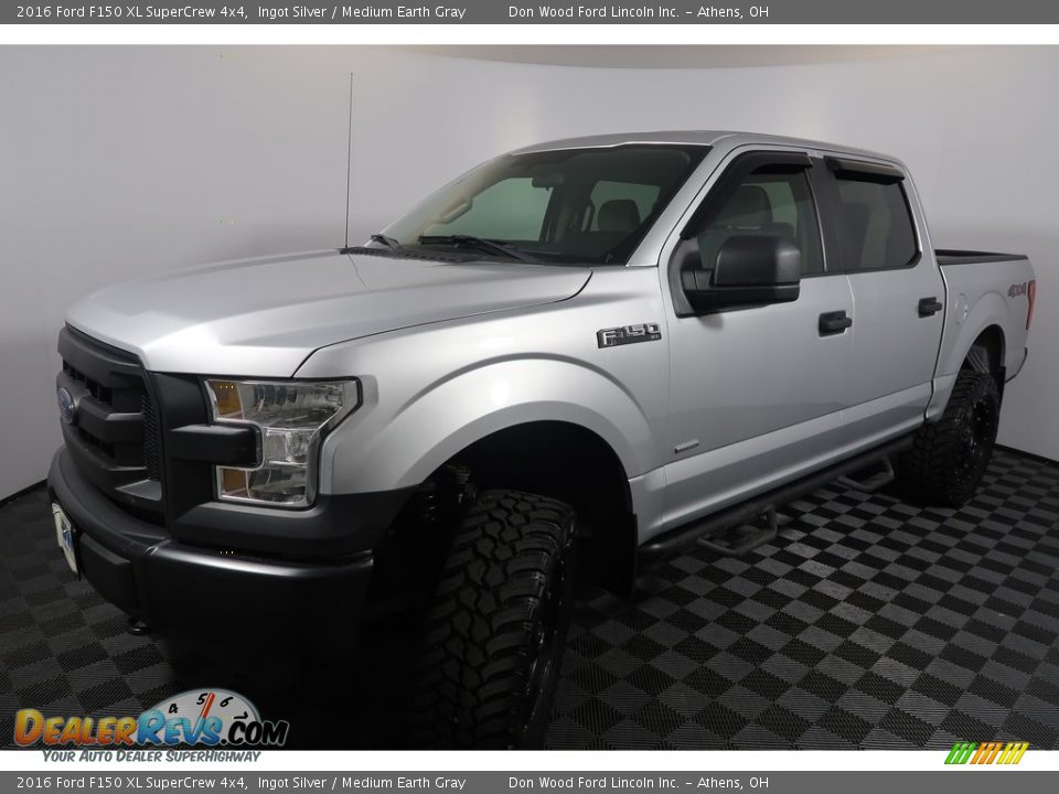 2016 Ford F150 XL SuperCrew 4x4 Ingot Silver / Medium Earth Gray Photo #6