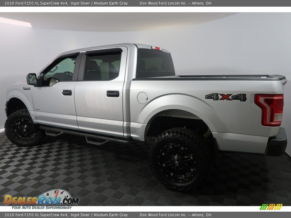2016 Ford F150 XL SuperCrew 4x4 Ingot Silver / Medium Earth Gray Photo #8