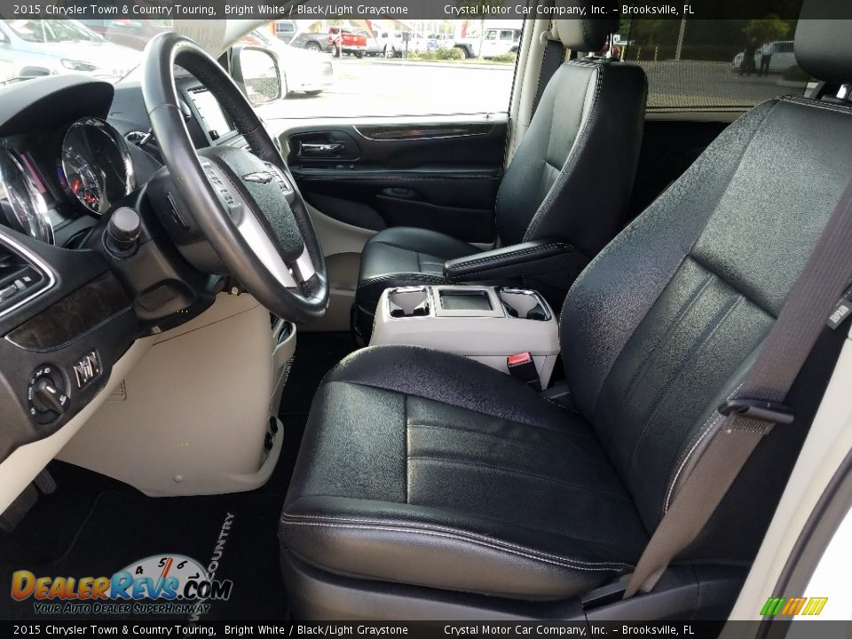 2015 Chrysler Town & Country Touring Bright White / Black/Light Graystone Photo #9