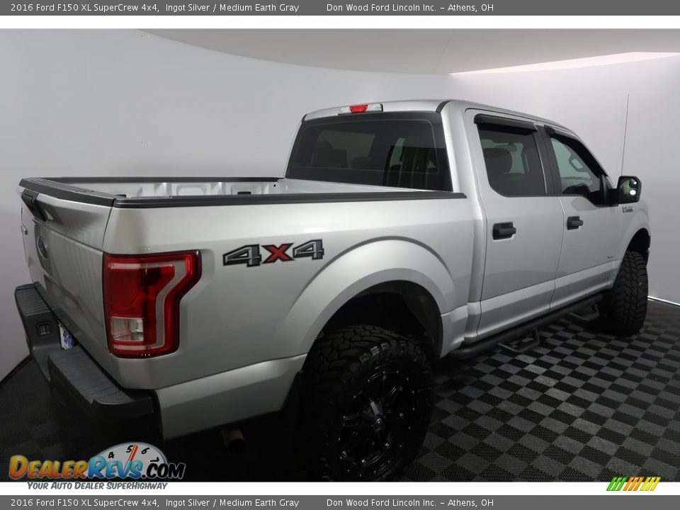 2016 Ford F150 XL SuperCrew 4x4 Ingot Silver / Medium Earth Gray Photo #11