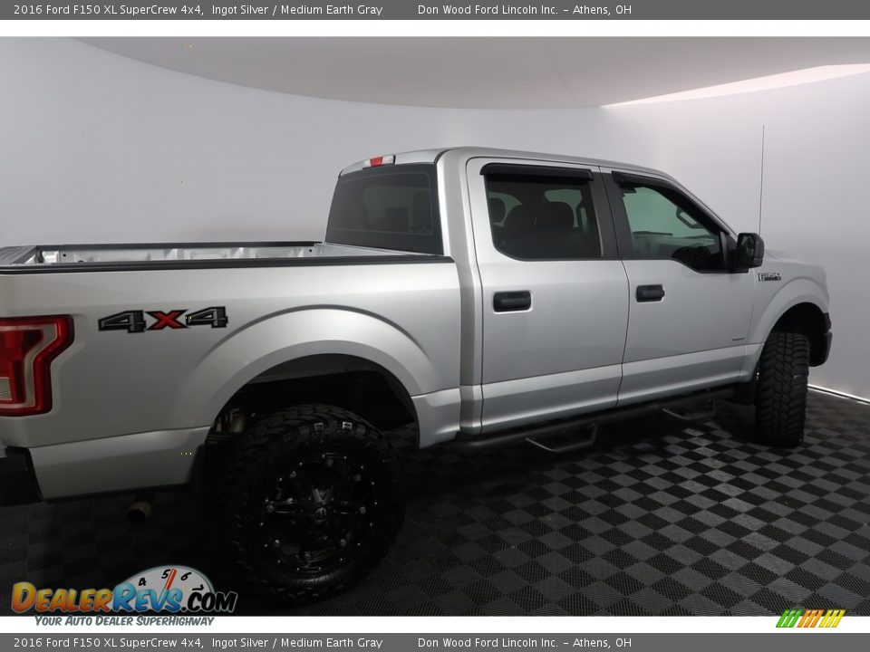 2016 Ford F150 XL SuperCrew 4x4 Ingot Silver / Medium Earth Gray Photo #12