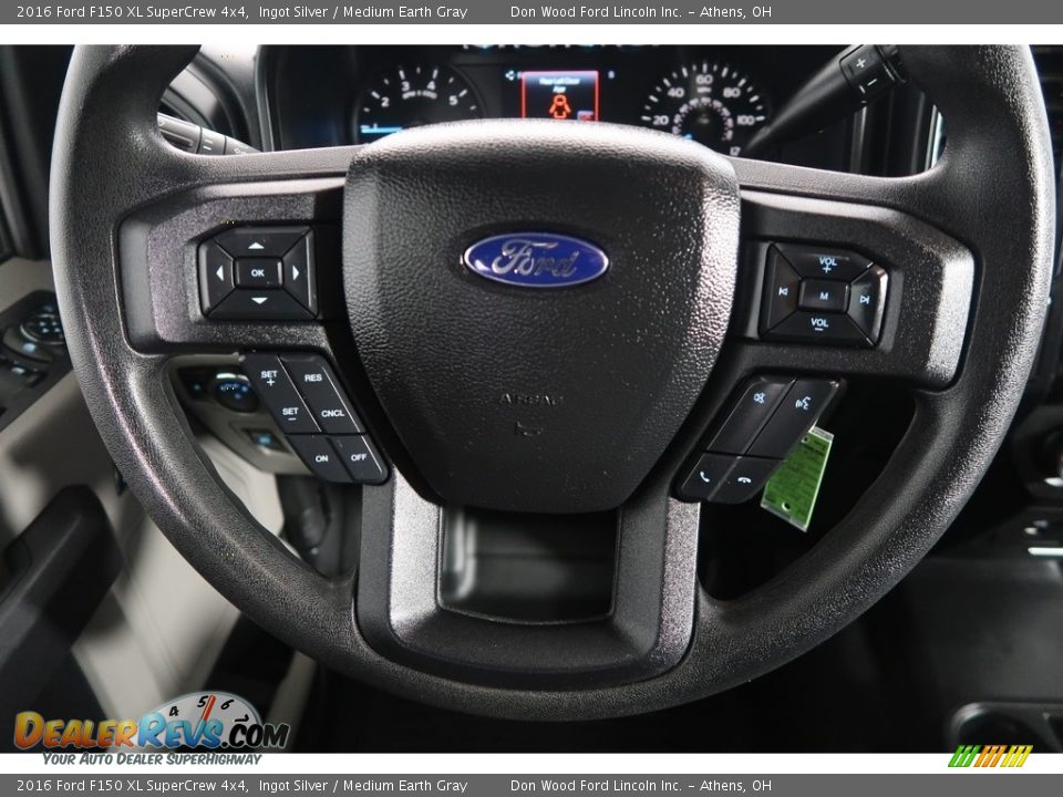 2016 Ford F150 XL SuperCrew 4x4 Ingot Silver / Medium Earth Gray Photo #17