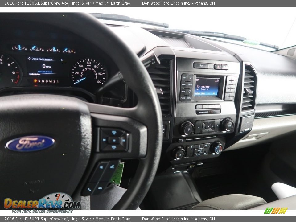 2016 Ford F150 XL SuperCrew 4x4 Ingot Silver / Medium Earth Gray Photo #20