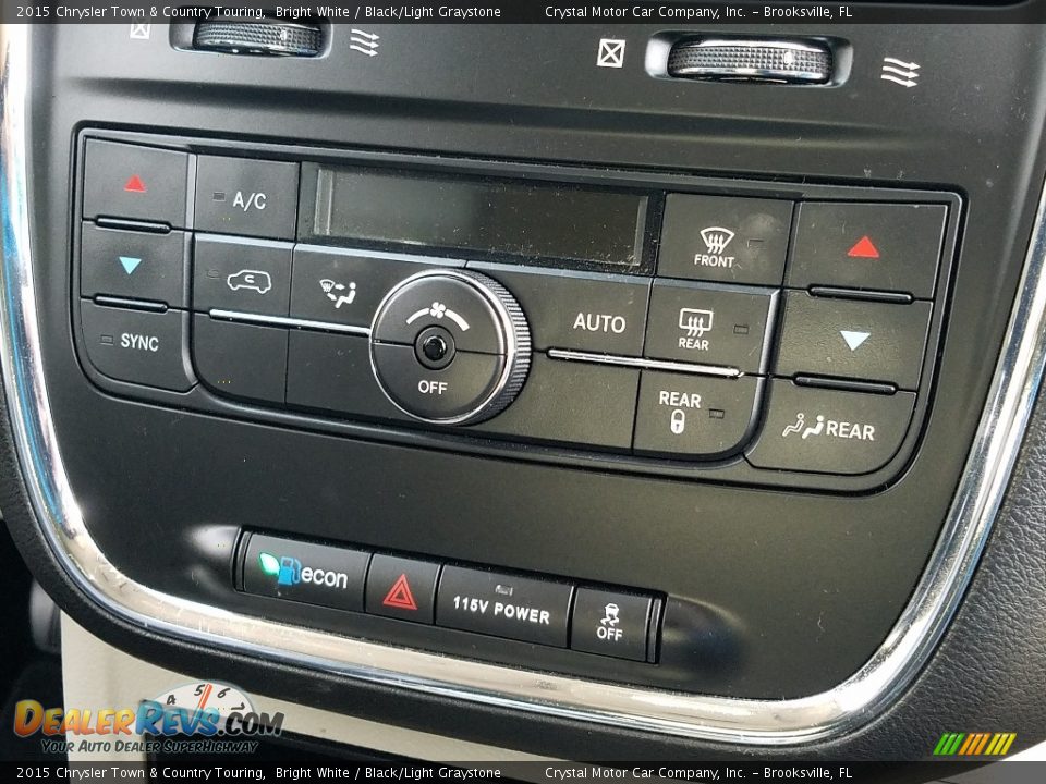 2015 Chrysler Town & Country Touring Bright White / Black/Light Graystone Photo #18