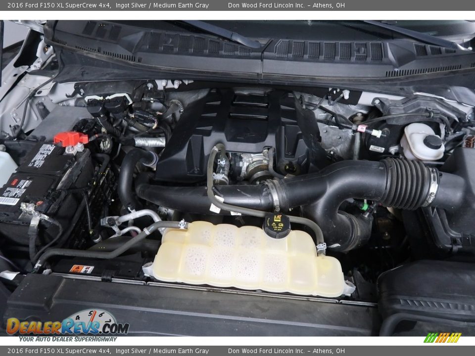 2016 Ford F150 XL SuperCrew 4x4 Ingot Silver / Medium Earth Gray Photo #33