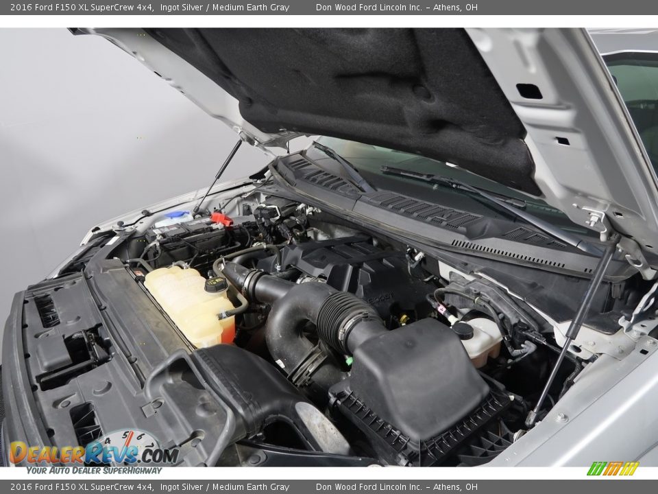 2016 Ford F150 XL SuperCrew 4x4 Ingot Silver / Medium Earth Gray Photo #34