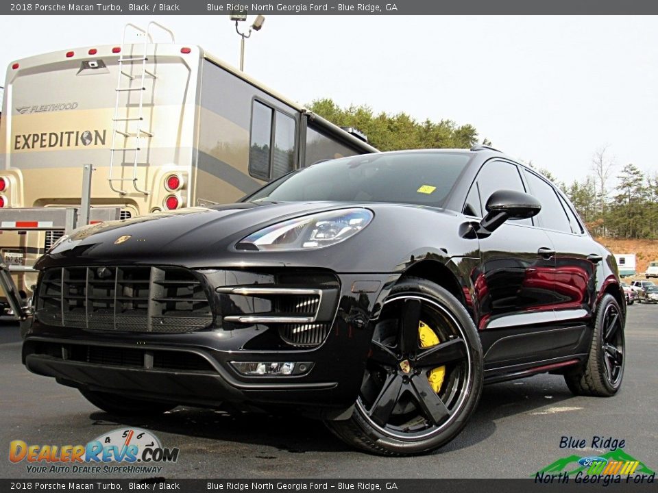 2018 Porsche Macan Turbo Black / Black Photo #1
