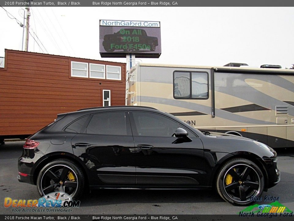 2018 Porsche Macan Turbo Black / Black Photo #6