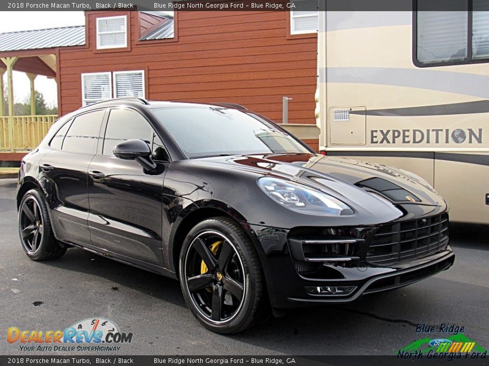 2018 Porsche Macan Turbo Black / Black Photo #7