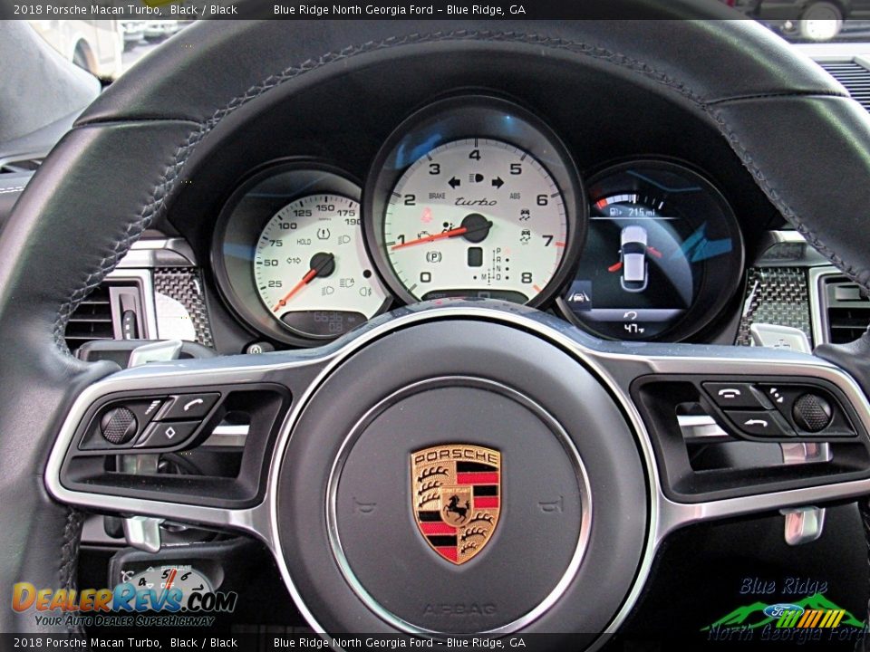 2018 Porsche Macan Turbo Black / Black Photo #17
