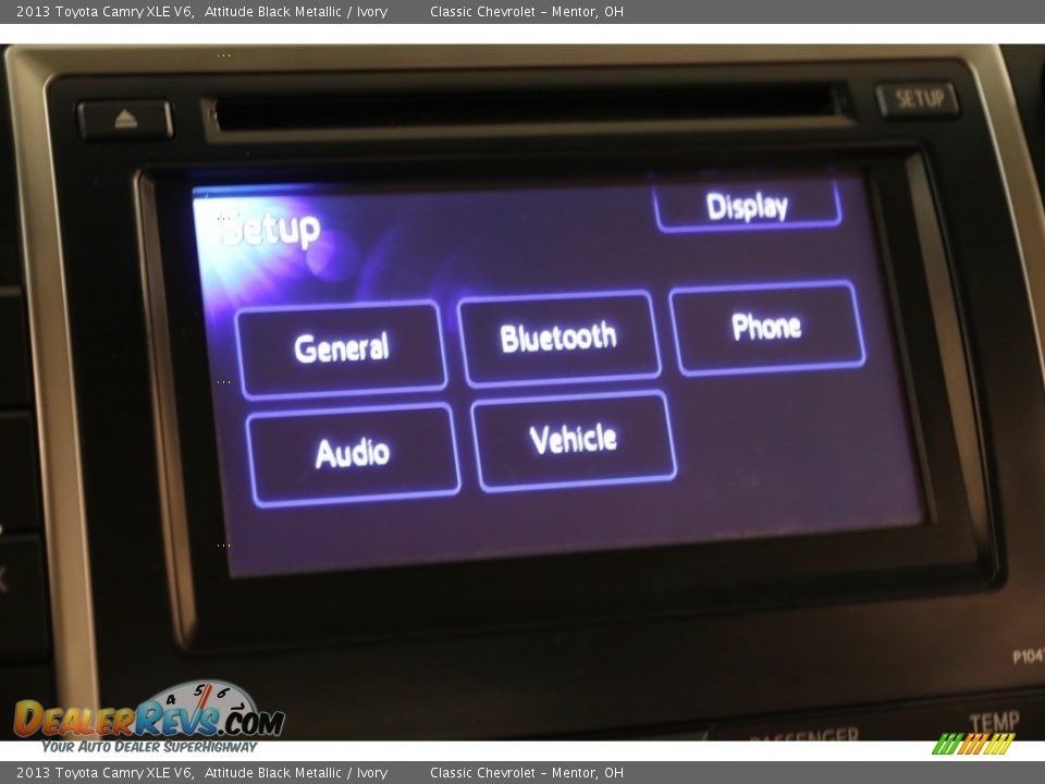 2013 Toyota Camry XLE V6 Attitude Black Metallic / Ivory Photo #9