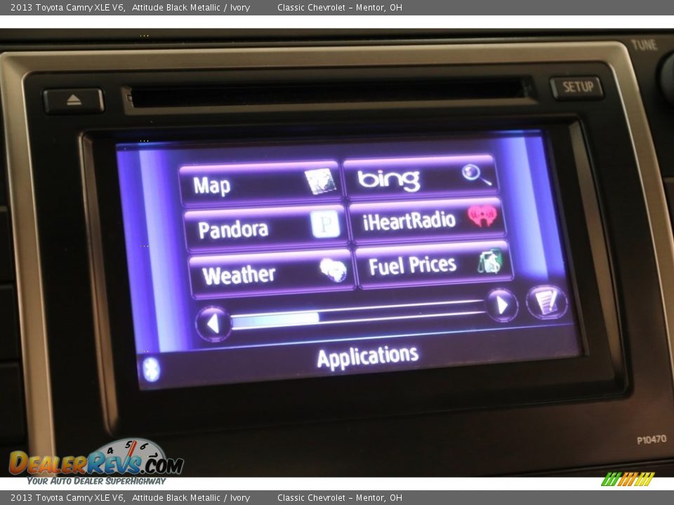 2013 Toyota Camry XLE V6 Attitude Black Metallic / Ivory Photo #13