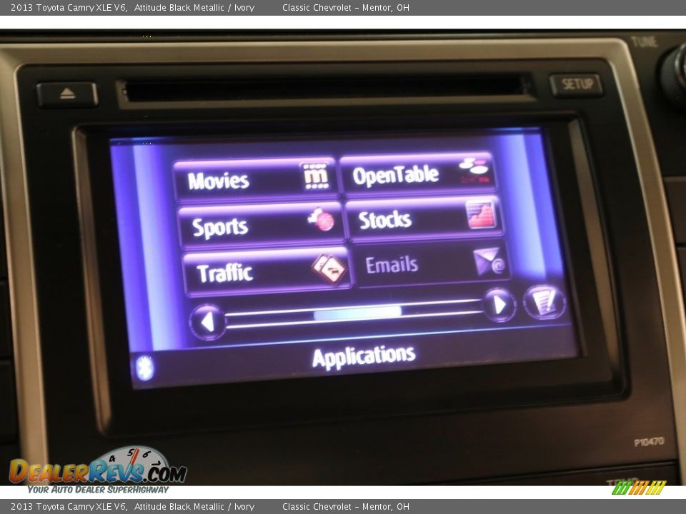 2013 Toyota Camry XLE V6 Attitude Black Metallic / Ivory Photo #14