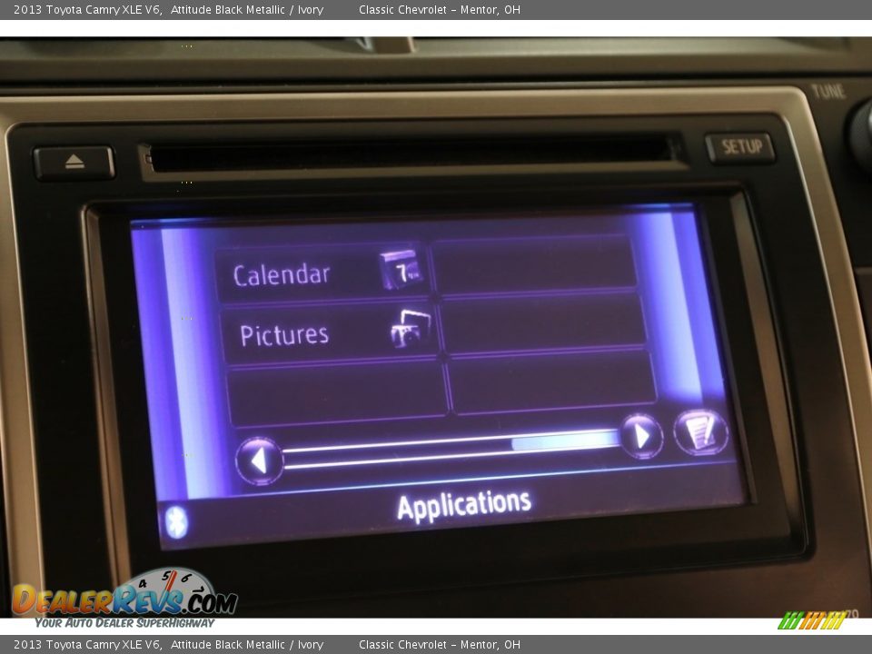 2013 Toyota Camry XLE V6 Attitude Black Metallic / Ivory Photo #15