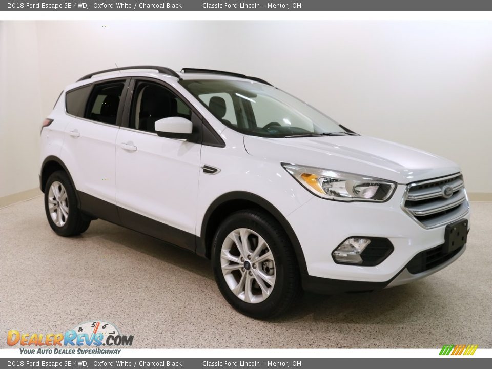 2018 Ford Escape SE 4WD Oxford White / Charcoal Black Photo #1