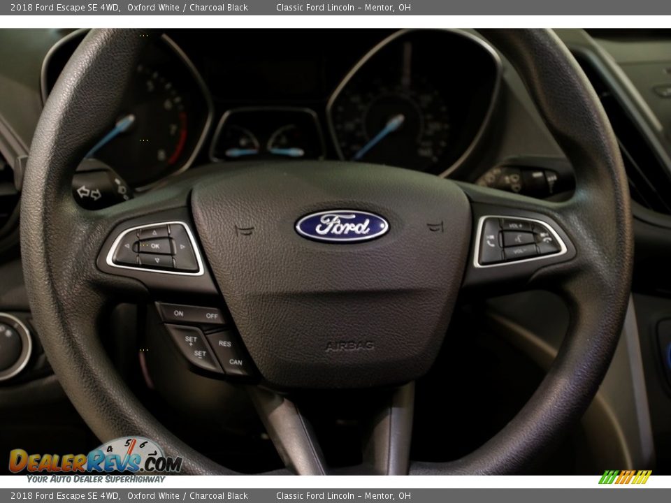 2018 Ford Escape SE 4WD Oxford White / Charcoal Black Photo #8