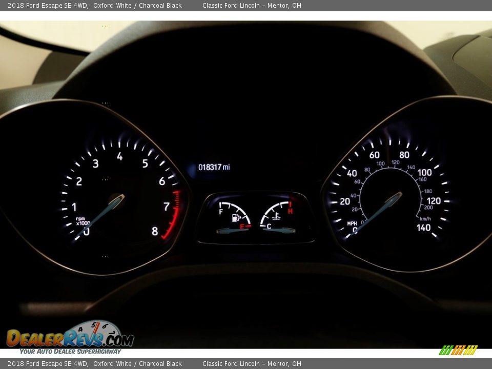 2018 Ford Escape SE 4WD Oxford White / Charcoal Black Photo #9