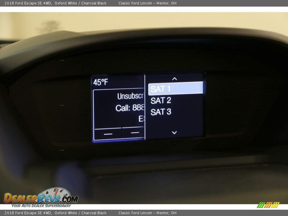 2018 Ford Escape SE 4WD Oxford White / Charcoal Black Photo #12