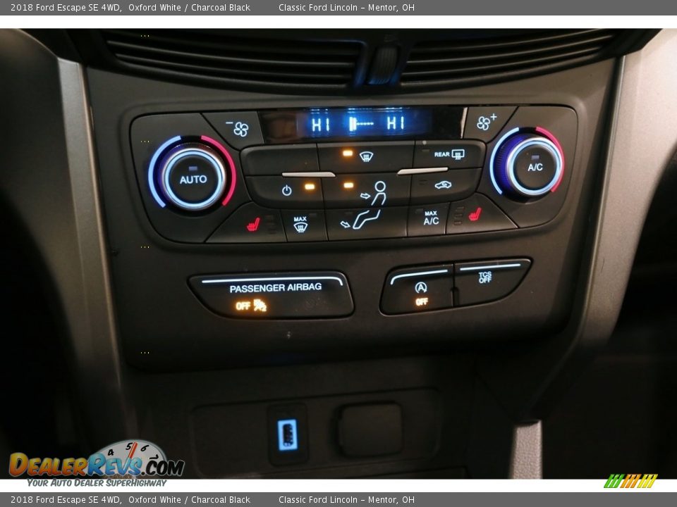 2018 Ford Escape SE 4WD Oxford White / Charcoal Black Photo #15