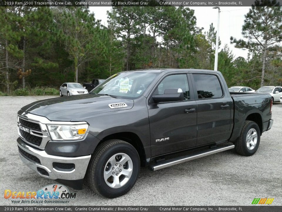 2019 Ram 1500 Tradesman Crew Cab Granite Crystal Metallic / Black/Diesel Gray Photo #1