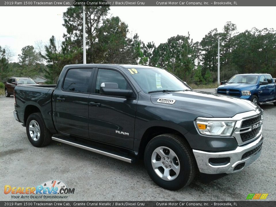 2019 Ram 1500 Tradesman Crew Cab Granite Crystal Metallic / Black/Diesel Gray Photo #7