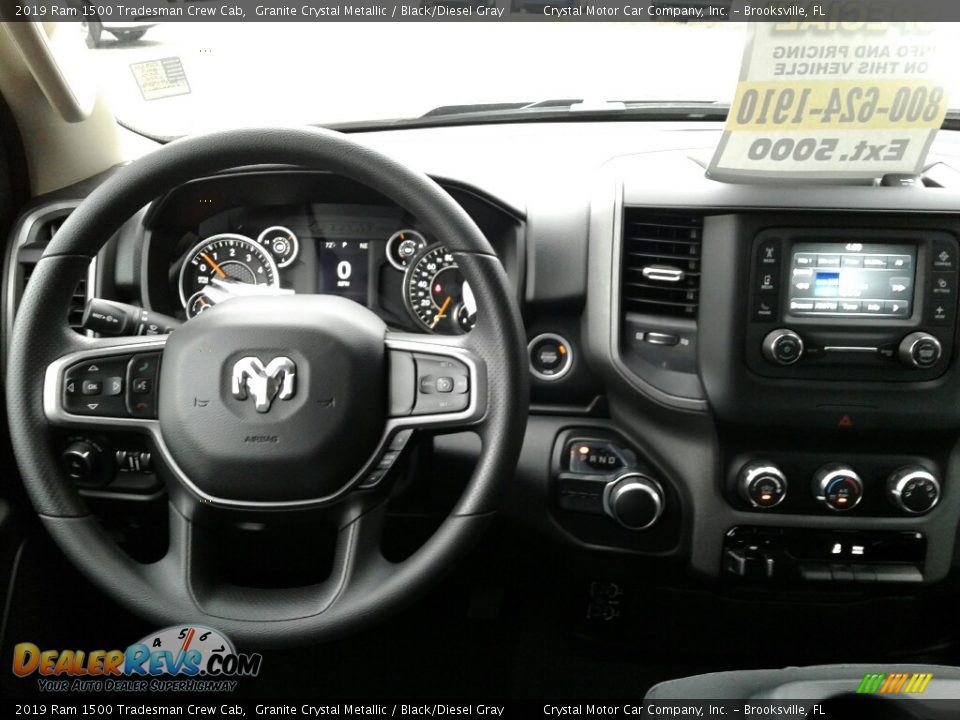 2019 Ram 1500 Tradesman Crew Cab Granite Crystal Metallic / Black/Diesel Gray Photo #13