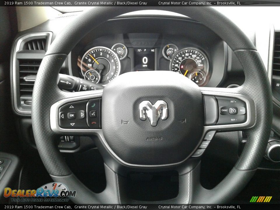 2019 Ram 1500 Tradesman Crew Cab Granite Crystal Metallic / Black/Diesel Gray Photo #14