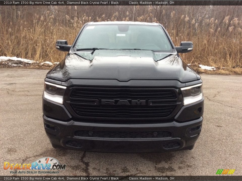 2019 Ram 1500 Big Horn Crew Cab 4x4 Diamond Black Crystal Pearl / Black Photo #2