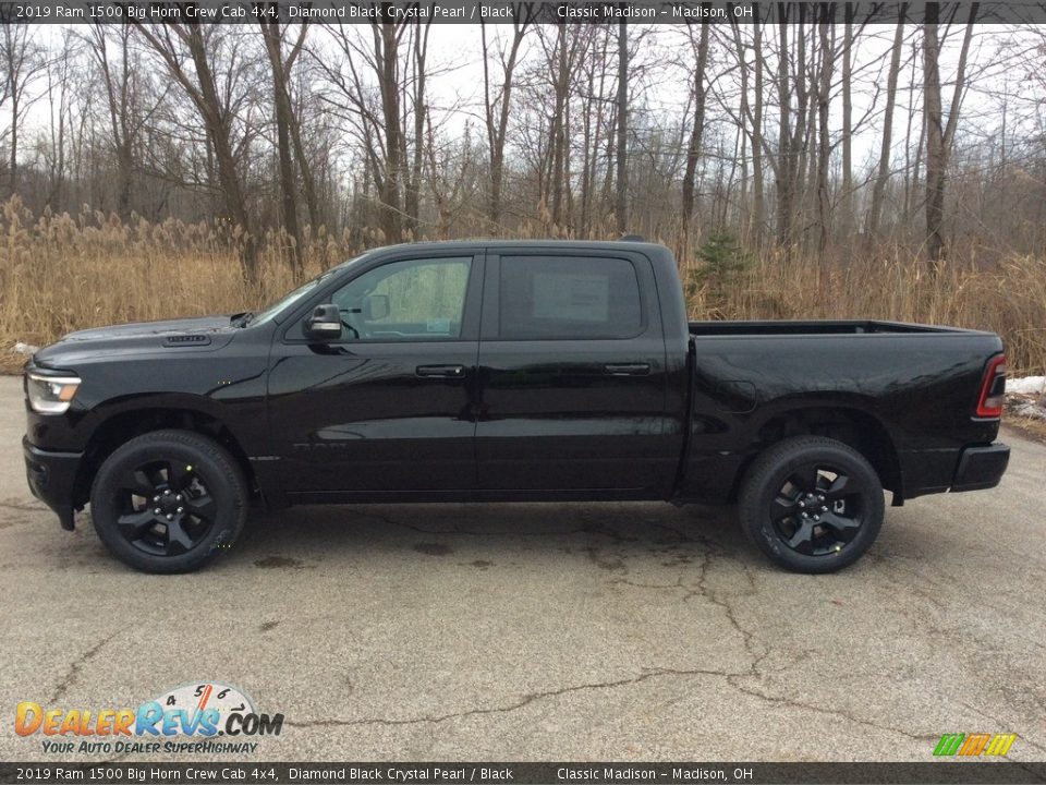 2019 Ram 1500 Big Horn Crew Cab 4x4 Diamond Black Crystal Pearl / Black Photo #3