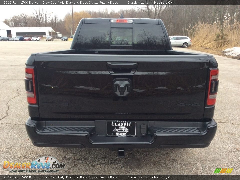 2019 Ram 1500 Big Horn Crew Cab 4x4 Diamond Black Crystal Pearl / Black Photo #5