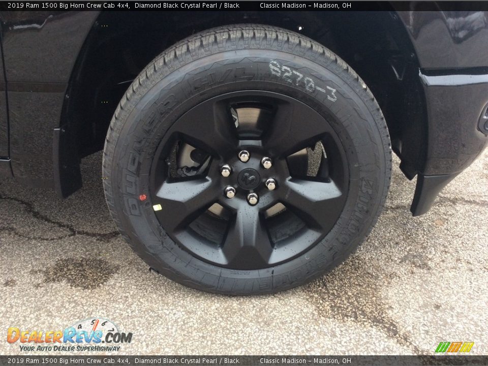 2019 Ram 1500 Big Horn Crew Cab 4x4 Diamond Black Crystal Pearl / Black Photo #7