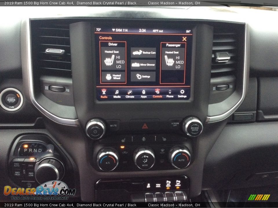2019 Ram 1500 Big Horn Crew Cab 4x4 Diamond Black Crystal Pearl / Black Photo #14