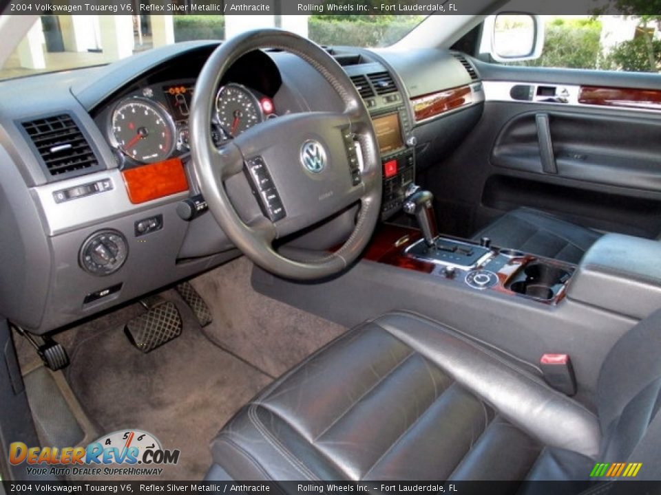 2004 Volkswagen Touareg V6 Reflex Silver Metallic / Anthracite Photo #6