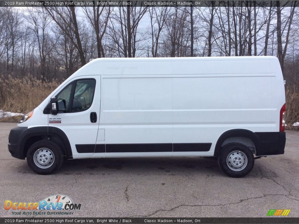2019 Ram ProMaster 2500 High Roof Cargo Van Bright White / Black Photo #3