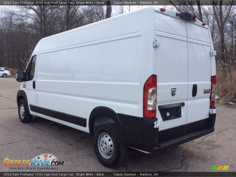 2019 Ram ProMaster 2500 High Roof Cargo Van Bright White / Black Photo #4