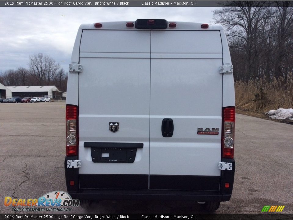 2019 Ram ProMaster 2500 High Roof Cargo Van Bright White / Black Photo #5