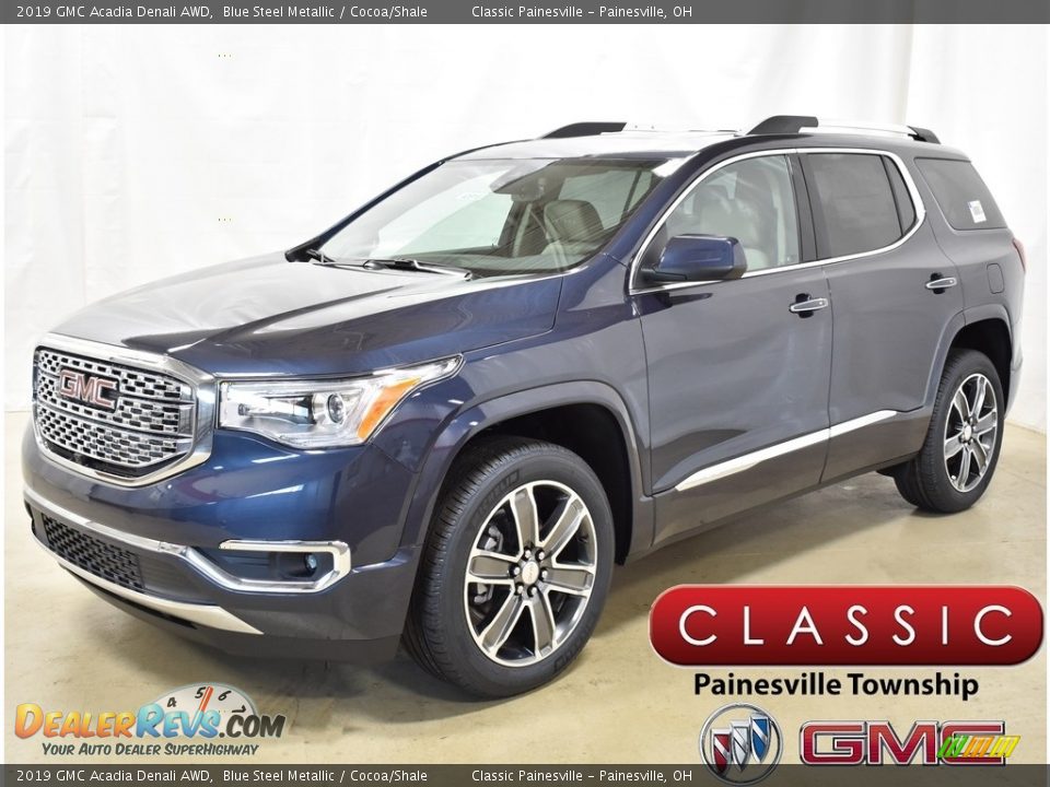 2019 GMC Acadia Denali AWD Blue Steel Metallic / Cocoa/Shale Photo #1