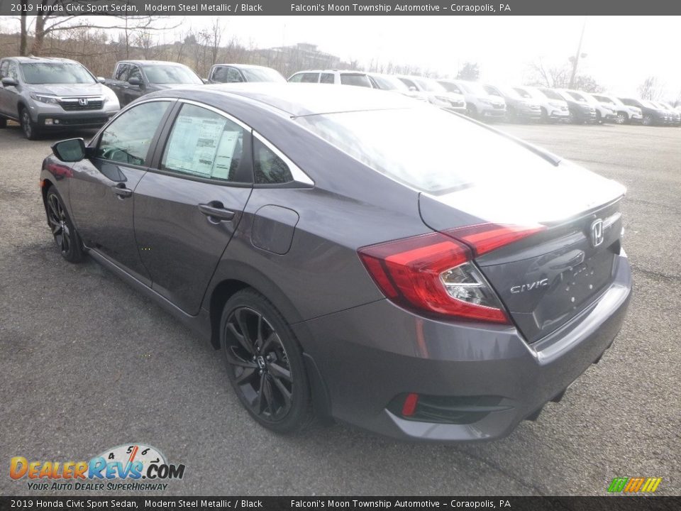 2019 Honda Civic Sport Sedan Modern Steel Metallic / Black Photo #2
